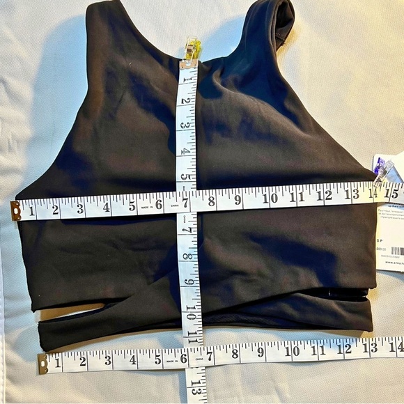Athleta [NWT Small] Conscious Crop Black Cut-Out Sports Bra - Picture 9 of 11